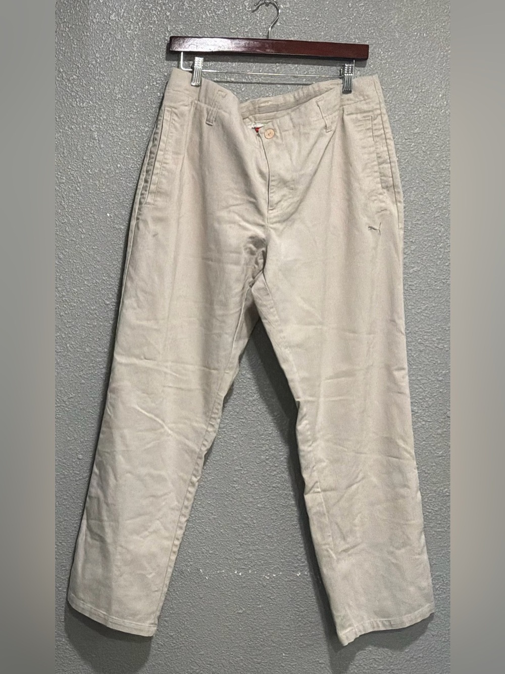 Puma Men's Light Cream Straight-Leg Chinos